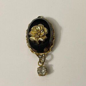 Vintage Floral Flower Dangle Pendant Charm No Loop